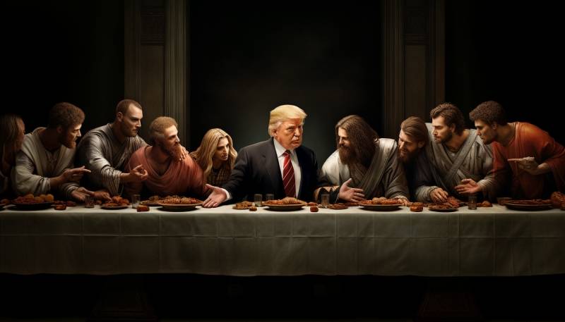 Trump last supper generated for public talk